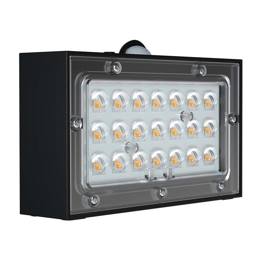 Ηλιακό φωτιστικό τοίχου LED με αισθητήρα LED/3W/3,7V 3000K/4000K IP65 μαύρο