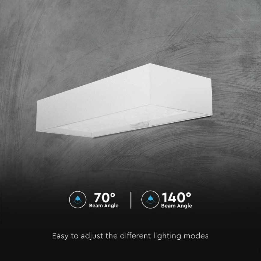 Ηλιακό φωτιστικό τοίχου LED με αισθητήρα LED/6W/3,7V IP65 4000K 3000 mAh λευκό