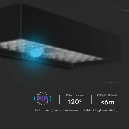 Ηλιακό φωτιστικό τοίχου LED με αισθητήρα LED/6W/3,7V IP65 4000K 3000 mAh μαύρο