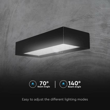 Ηλιακό φωτιστικό τοίχου LED με αισθητήρα LED/6W/3,7V IP65 4000K 3000 mAh μαύρο