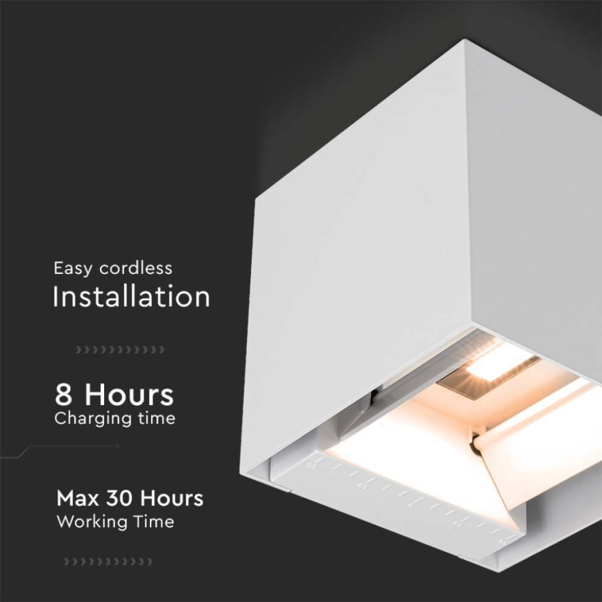 Ηλιακό φωτιστικό τοίχου LED με αισθητήρα LED/9W/3,7V IP65 3000K λευκό