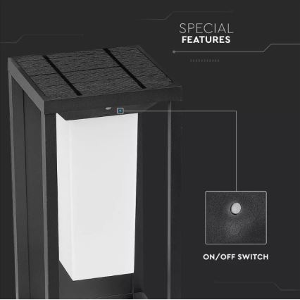 Ηλιακό φωτιστικό τοίχου LED με αισθητήρα SAMSUNG CHIP LED/2W/3,7V IP65 2600 mAh