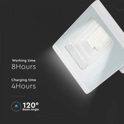 Ηλιακός προβολέας LED Εξωτερικού LED/16W/3,2V IP65 4000K + τηλεχειριστήριο