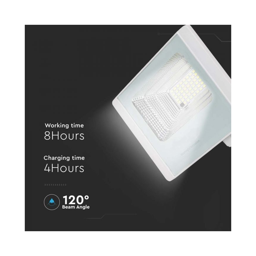 Ηλιακός προβολέας LED Εξωτερικού LED/20W/3,2V IP65 4000K + τηλεχειριστήριο