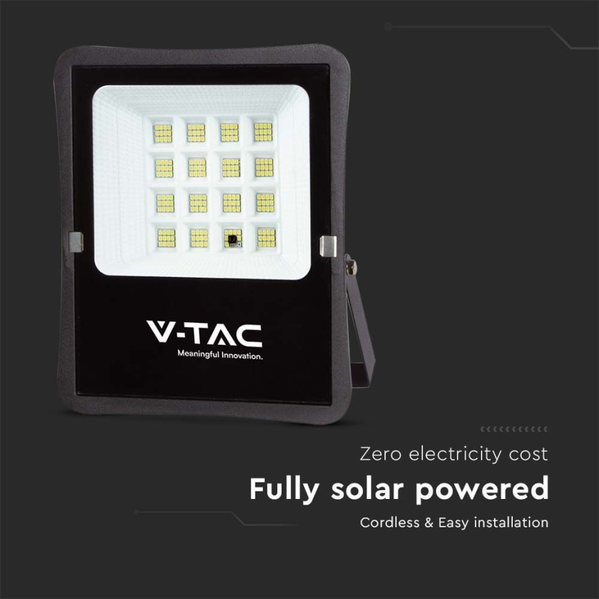 Ηλιακός προβολέας LED εξωτερικού χώρου LED/16W/3,2V 4000K IP65 + τηλεχειριστήριο