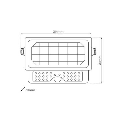 Ηλιακός προβολέας LED με αισθητήρα EPAD LED/10W/3000 mAh 7,4V 4000K IP65