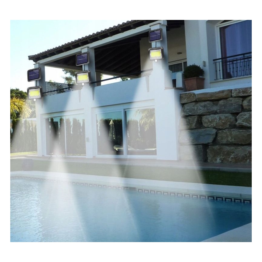 Ηλιακός προβολέας LED με αισθητήρα INTEGRA LED/3W/3,7V IP44 + τηλεχειριστήριο
