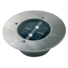 Ηλιακός προβολέας LED με αισθητήρα LED/0,12W/2xAAA IP67 ανοξείδωτο ατσάλι δαχτυλίδι