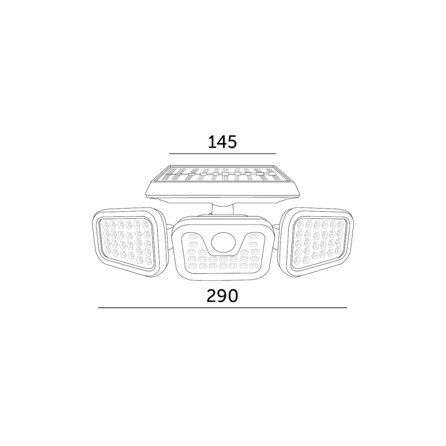 Ηλιακός προβολέας LED με αισθητήρα LED/1,5W/3,7V 6000K IP44 2400 mAh