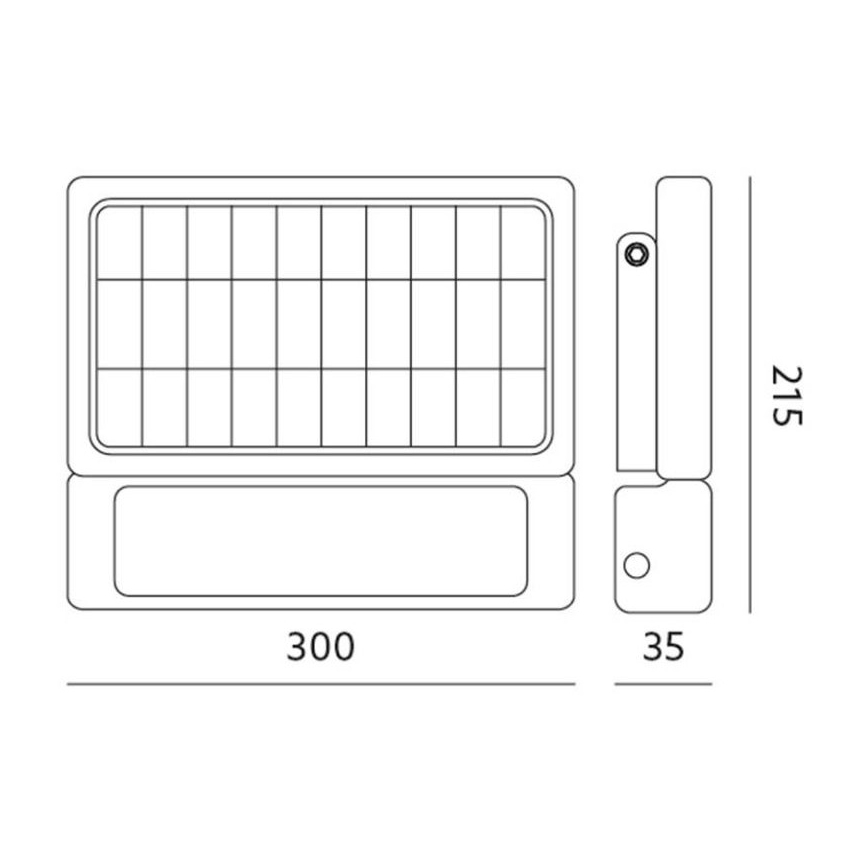 Ηλιακός προβολέας LED με αισθητήρα LED/10W/3,7V 4000K IP65 7200 mAh