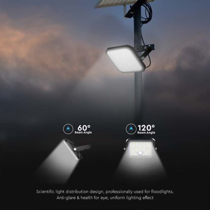 Ηλιακός προβολέας LED με αισθητήρα LED/30W/6,4V 4000K + τηλεχειριστήριο