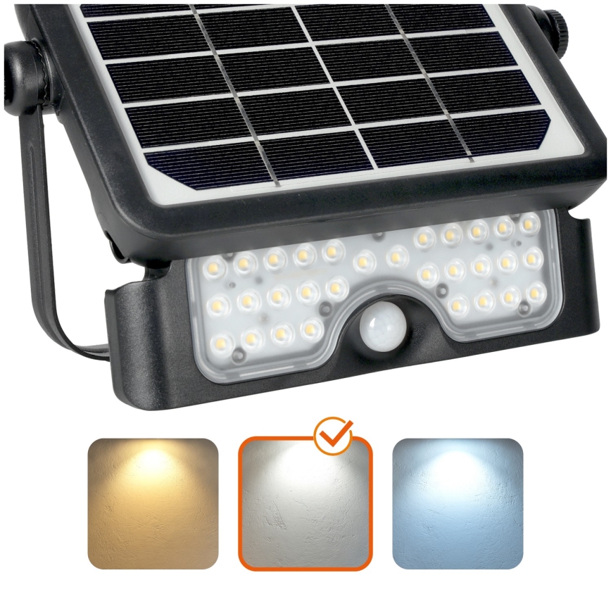 Ηλιακός προβολέας LED με αισθητήρα LED/5W/3,7V 4000K IP65 3000 mAh