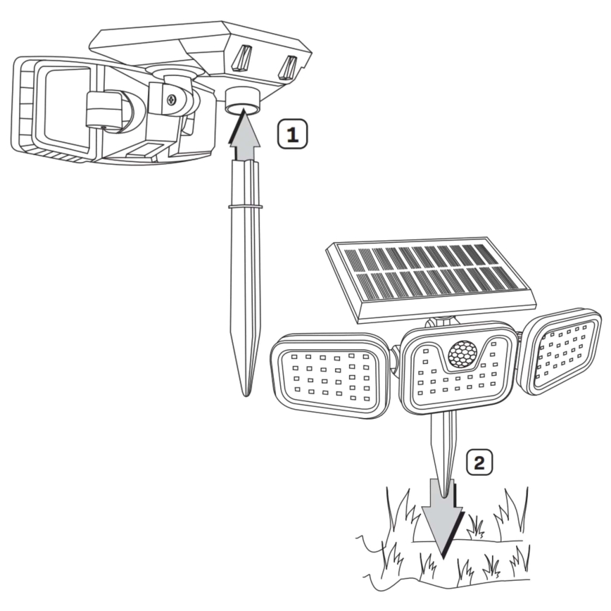 Ηλιακός προβολέας LED με αισθητήρα TRIO LED/0,6W/3,7V 1200 mAh IP44