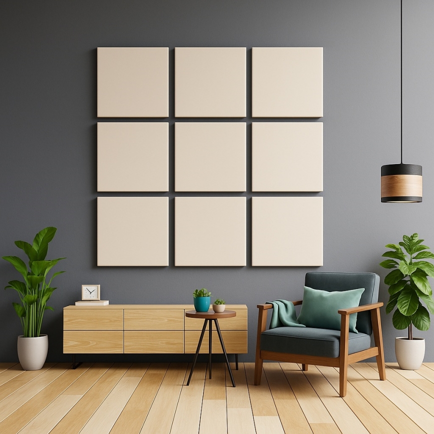 Ηχοαπορροφητικό πάνελ SILENCE 58x58 cm κρεμ