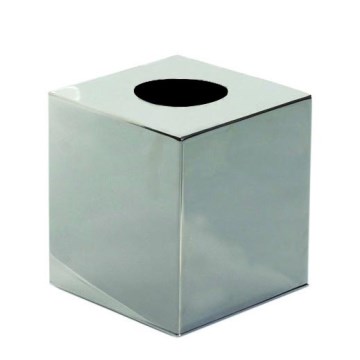 Θήκη χαρτομάντηλων 12x13 εκ. ασημί