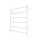 Θερμαντικό σώμα-σκάλα για μπάνιο INOX CLASSIC 120W/230V 57x43 cm ανοξείδωτο/λευκό