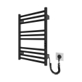 Θερμαντικό σώμα-σκάλα μπάνιου HF GREENWICH 100W/230V 57x43 cm, μαύρο, δεξιά σύνδεση, στρογγυλό