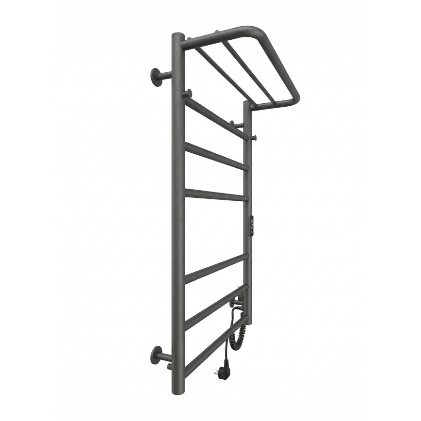 Θερμαντικό σώμα-σκάλα μπάνιου HOME 95W/230V 77x53 cm ανοξείδωτο/ανθρακί δεξιά