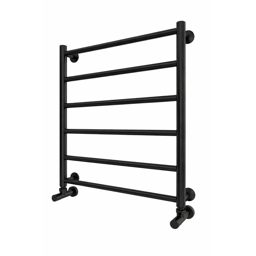 Θερμαντικό σώμα-σκάλα μπάνιου INOX FLAT 122W/230V 57x43 cm ανοξείδωτο/μαύρο