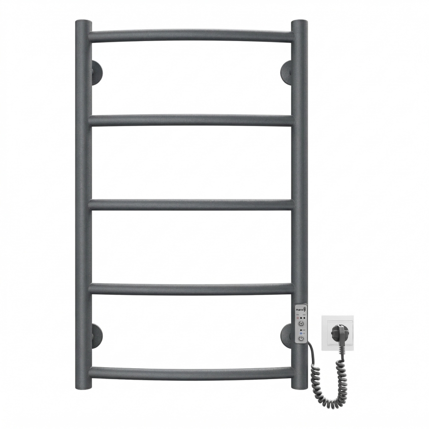 Θερμαντικό σώμα πετσετών CLASSIC 65W/230V 66x42 cm ανοξείδωτο/ανθρακί δεξιά