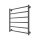 Θερμαντικό σώμα πετσετών μπάνιου INOX FLAT, 122W/230V, 57x43 cm, ανοξείδωτο/ανθρακί