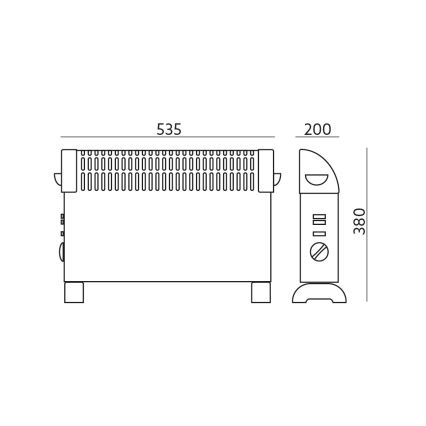 Θερμοπομπός SONDO 750/1250/2000W/230V