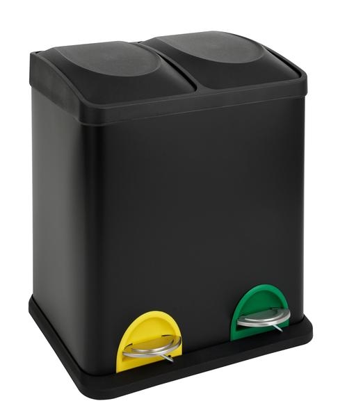 Κάδος απορριμμάτων/ανακύκλωσης Διπλός 30 l μαύρο