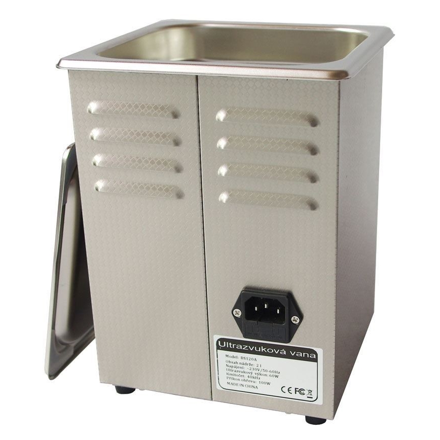 Καθαριστής υπερήχων με θέρμανση 160W/230V 2 l