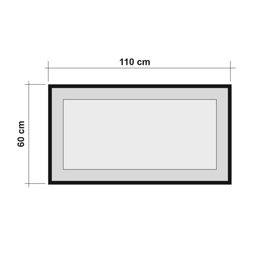 Καθρέπτης τοίχου QUANTUM 60x110 cm καφέ/μαύρο