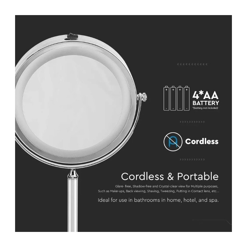 Καθρέφτης καλλωπισμού LED LED/3W/6V IP44