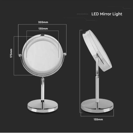 Καθρέφτης καλλωπισμού LED LED/3W/6V IP44