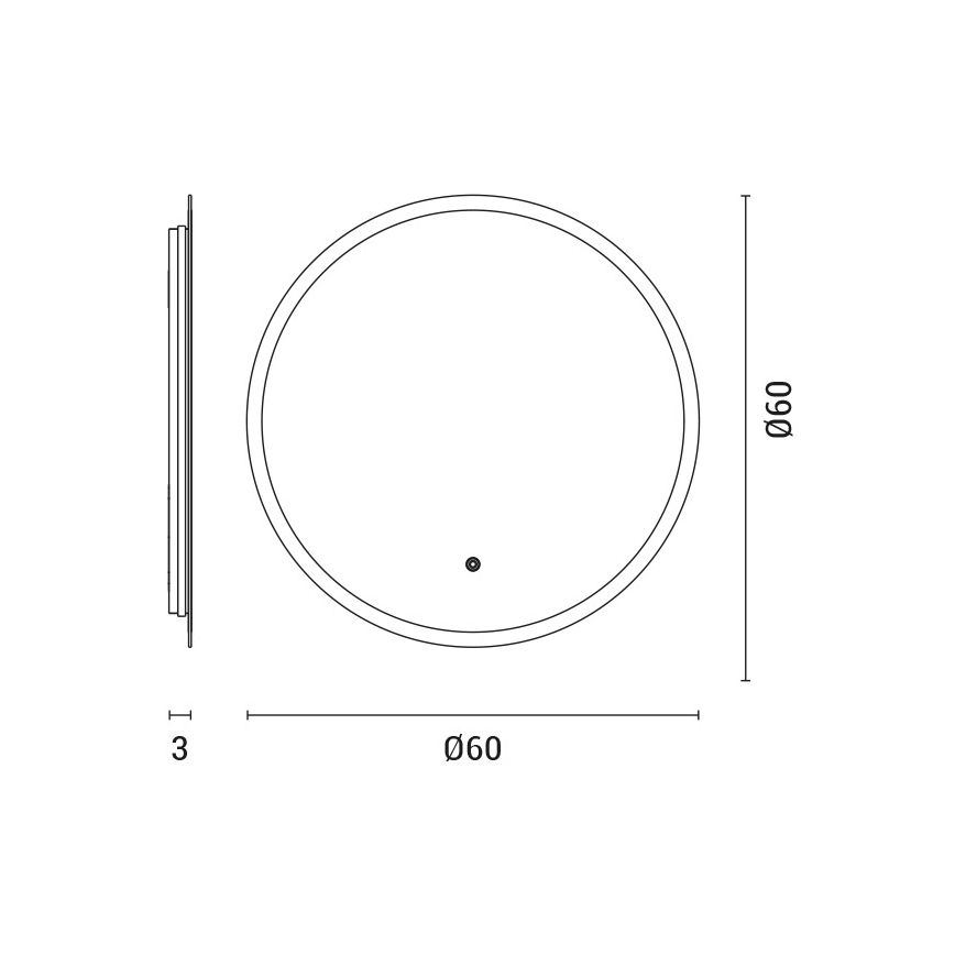 Καθρέφτης Μπάνιου με οπίσθιο φωτισμό LED LED/15W/230V 4000K IP44