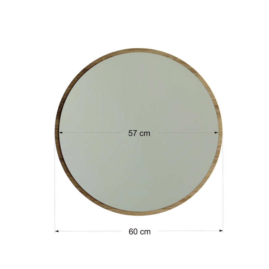 Καθρέφτης τοίχου AYNA δ. 60 cm καφέ