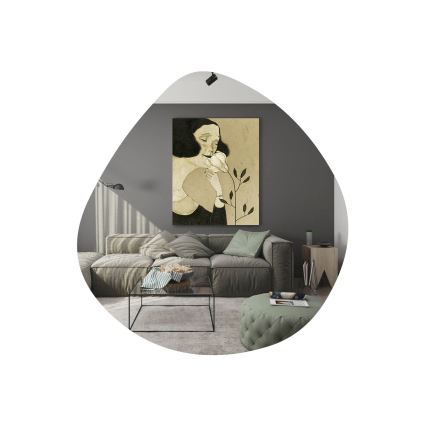 Καθρέφτης τοίχου BESSO 60x60 cm μαύρο