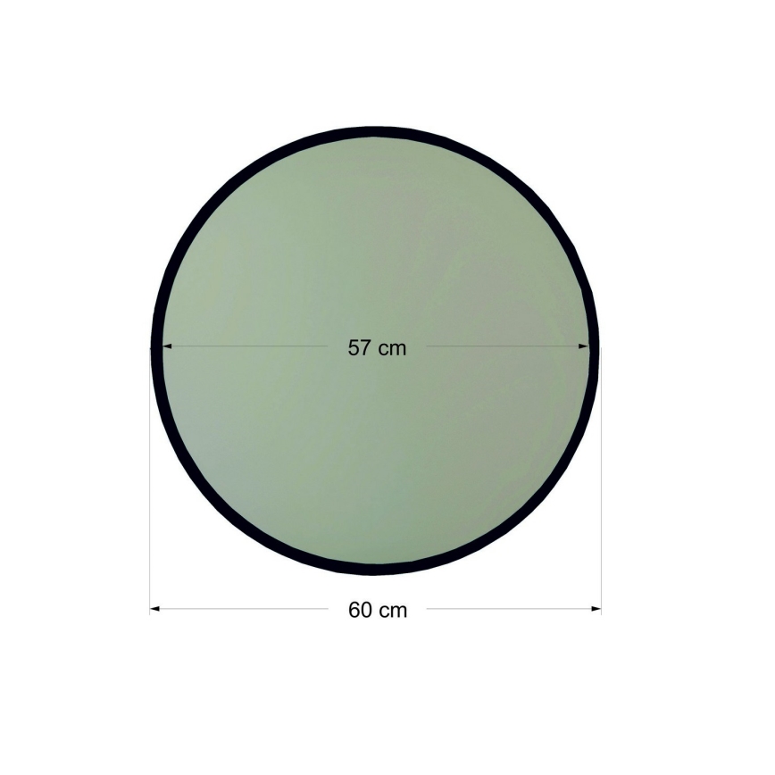 Καθρέφτης τοίχου YUVARLAK διάμετρος 60 cm μαύρο