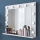 Καθρέφτης τοίχου με ένα ράφι RANI 90x71,8 cm λευκό