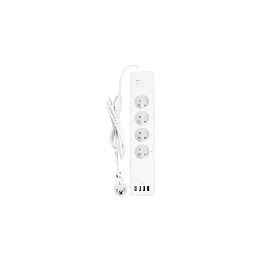 Καλώδιο επέκτασης με διακόπτη SMART 1,8 μ 4Z + 4xUSB Wi-Fi Tuya