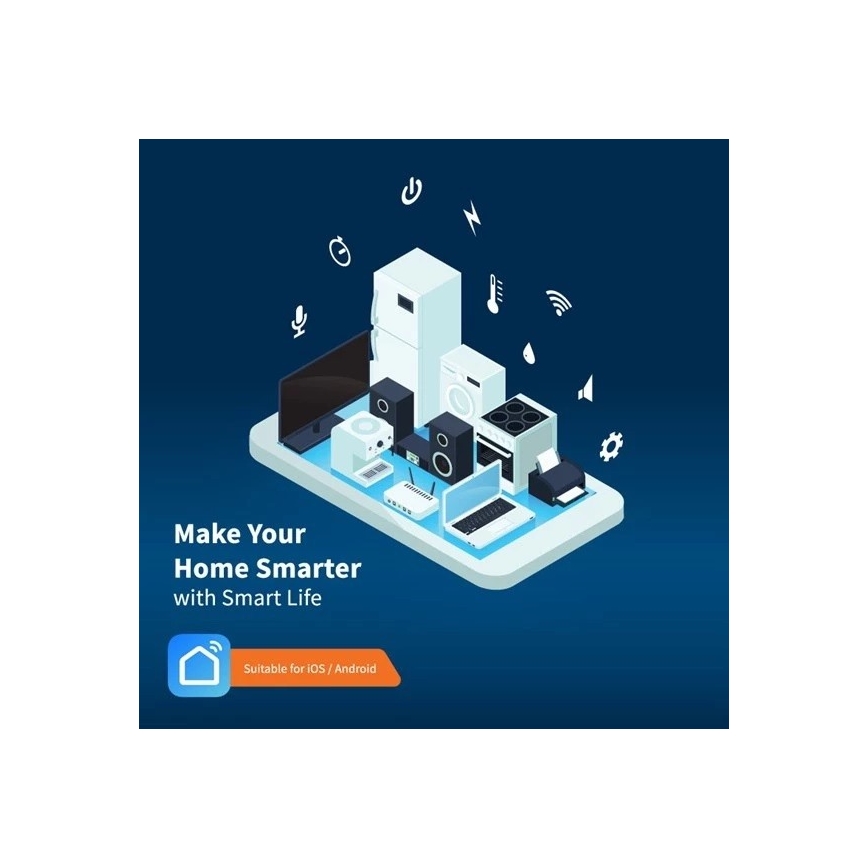 Καλώδιο επέκτασης με διακόπτη SMART 1,8 μ 4Z + 4xUSB Wi-Fi Tuya
