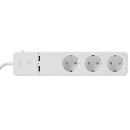 Καλώδιο προέκτασης SMART με διακόπτη 1,5m + 2xUSB/Wi-Fi Tuya SCHUKO