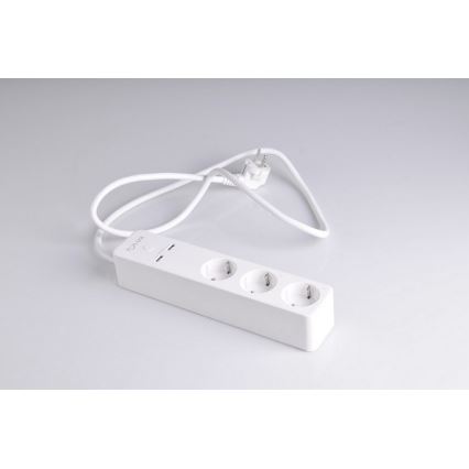 Καλώδιο προέκτασης SMART με διακόπτη 1,5m + 2xUSB/Wi-Fi Tuya SCHUKO