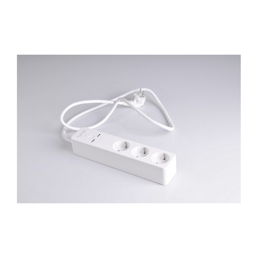 Καλώδιο προέκτασης SMART με διακόπτη 1,5m + 2xUSB/Wi-Fi Tuya SCHUKO