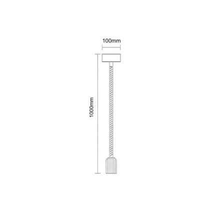Καλώδιο τροφοδοσίας 1xE27/60W/230V 1 m