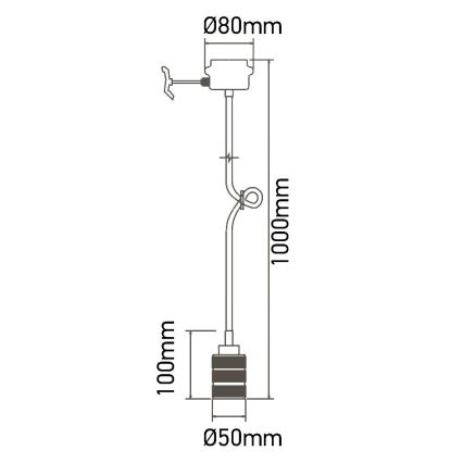 Καλώδιο τροφοδοσίας 1xE27/60W/230V