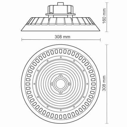 Καμπάνα LED UFO HIGHBAY LED/150W/230V 5000K IP65