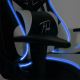 Καρέκλα gaming VARR Flash με οπίσθιο φωτισμό LED RGB + τηλεχειριστήριο μαύρο/λευκό