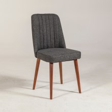 Καρέκλα VINA 85x46 cm ανθρακί/καφέ