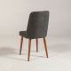 Καρέκλα VINA 85x46 cm ανθρακί/καφέ