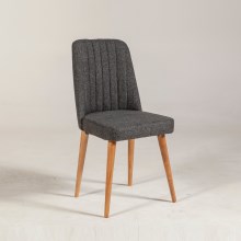 Καρέκλα VINA 85x46 cm ανθρακί/μπεζ
