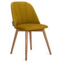Καρέκλα τραπεζαρίας BAKERI 86x48 cm κίτρινο/οξιά