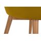 Καρέκλα τραπεζαρίας BAKERI 86x48 cm κίτρινο/οξιά